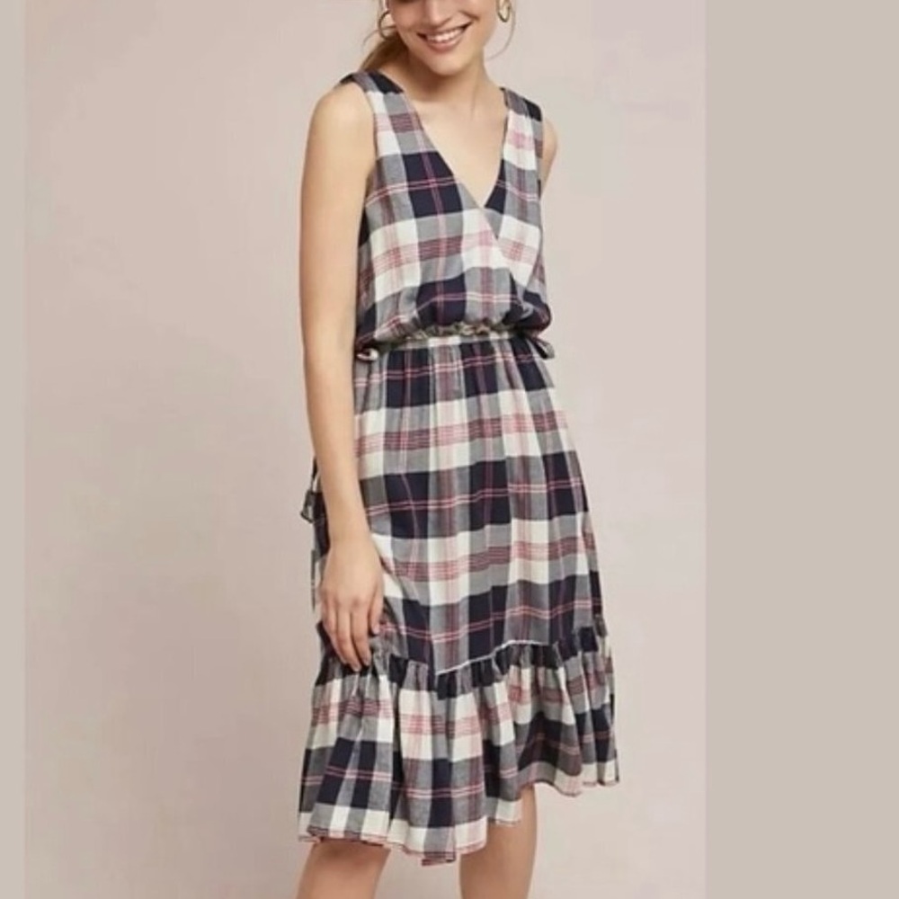 Anthropologie “Dickens” Plaid Dress by Isabella Sinclair - New With Tags.